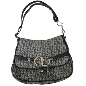 Christian Dior Canvas Saddle Messenger Bag Blue